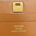 Hermes Medor Card Case Veau Madame Gold Bifold Business — view 8