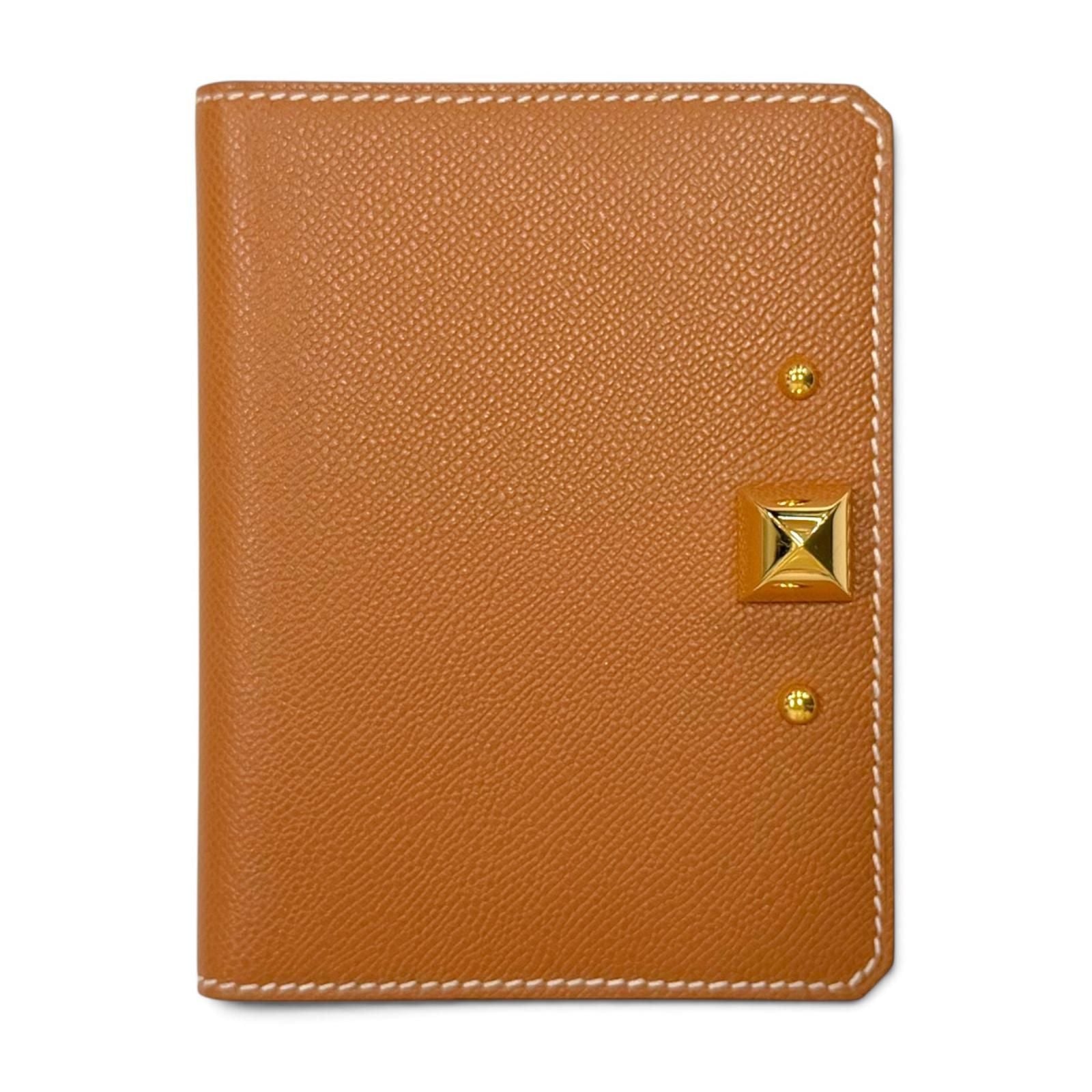 Hermes Medor Card Case Veau Madame Gold Bifold Business