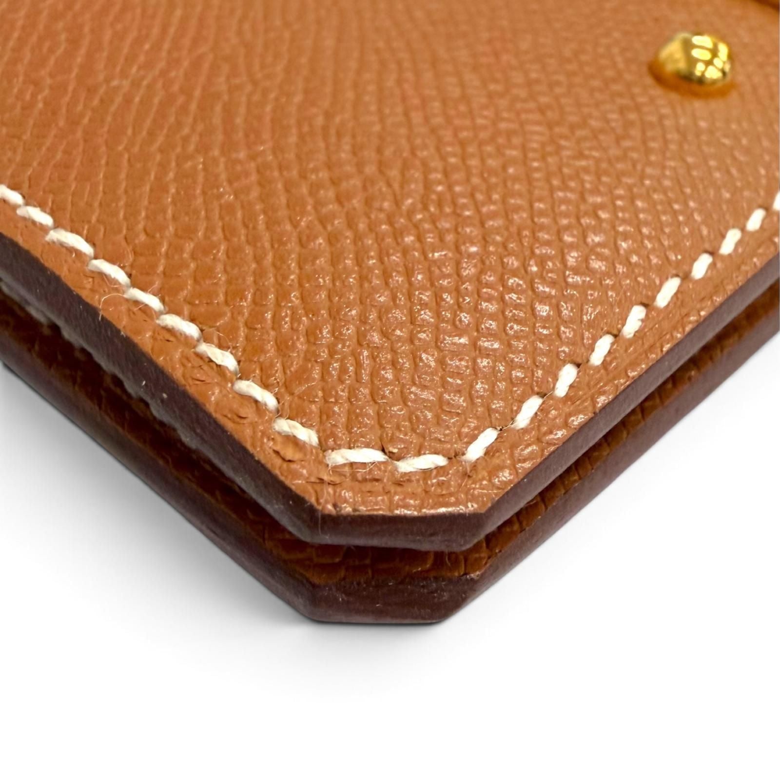 Hermes Medor Card Case Veau Madame Gold Bifold Business — view 6