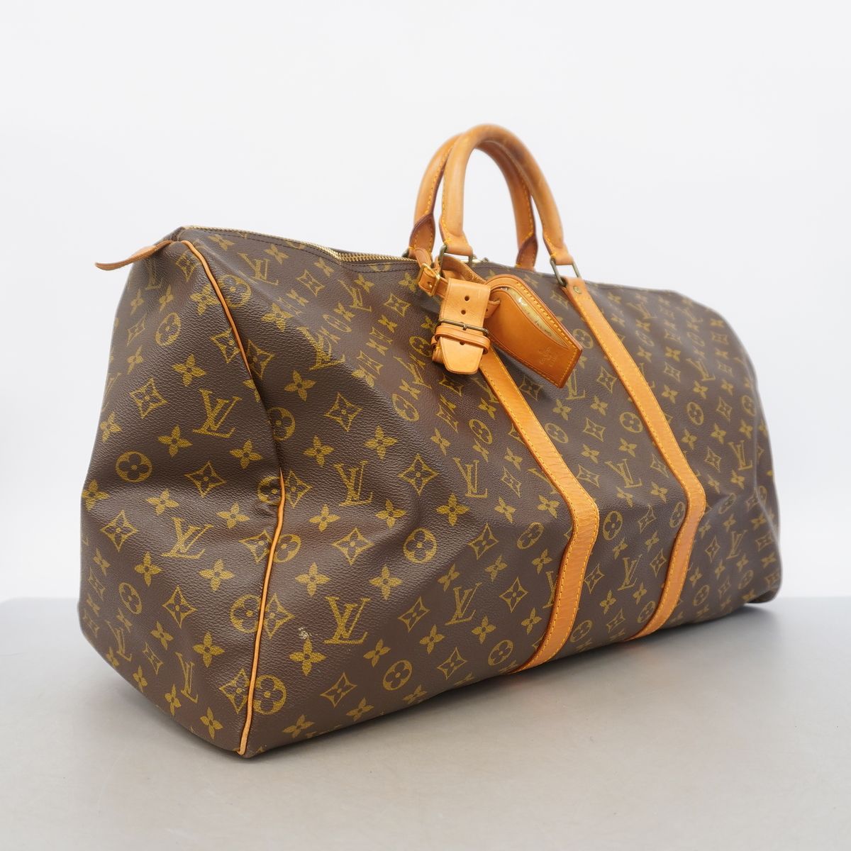 Louis Vuitton Boston Bag Monogram Keepall 55 Brown — view 2