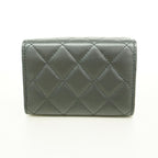 Chanel Trifold Wallet Quilted Lambskin Black Silver — view 8