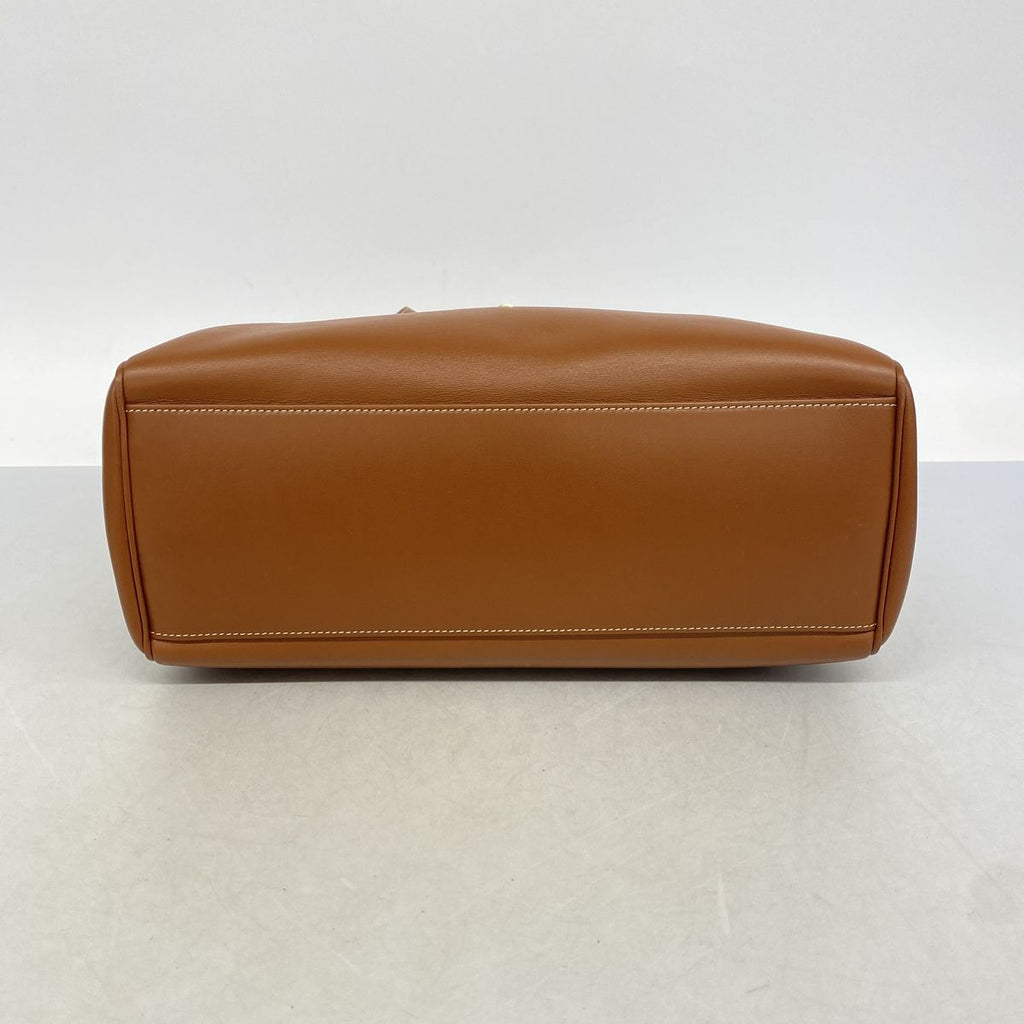 Celine Shoulder Bag Leather Brown Gold — view 3