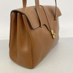 Celine Shoulder Bag Leather Brown Gold — view 2
