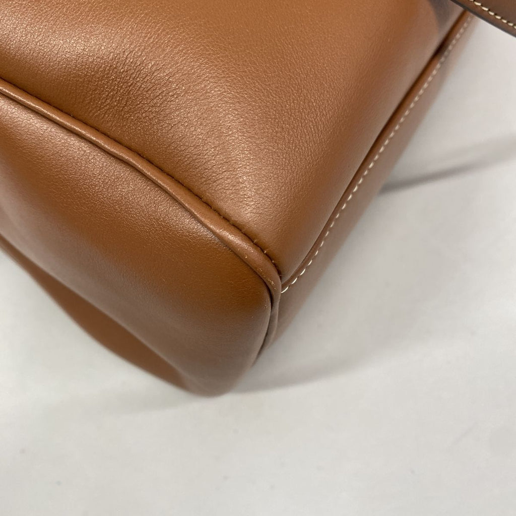 Celine Shoulder Bag Leather Brown Gold — view 6