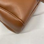 Celine Shoulder Bag Leather Brown Gold — view 6