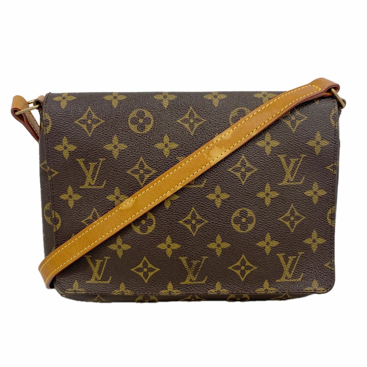 Louis Vuitton Shoulder Bag Monogram Musette Tango Short Strap Brown
