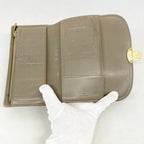 Louis Vuitton Trifold Wallet Mahina Portefeuille Amelia Taupe — view 3