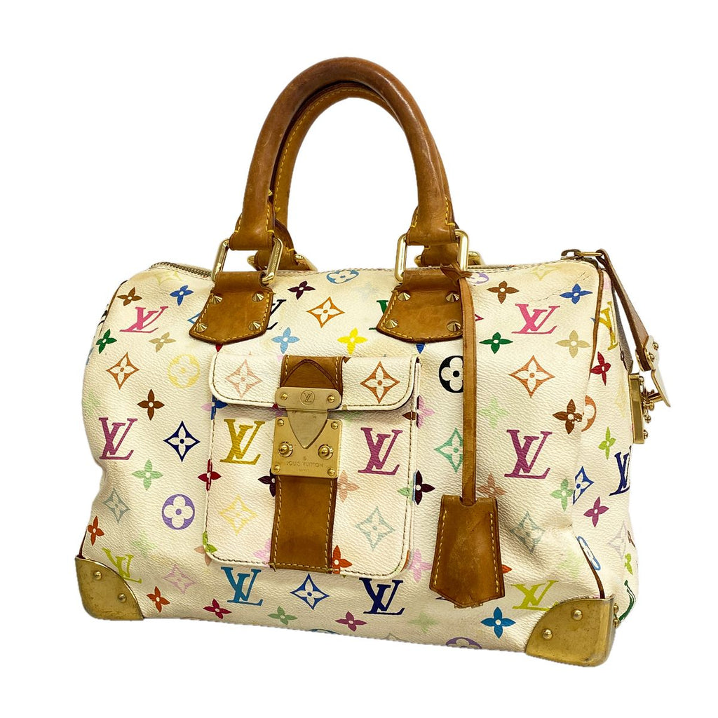 Louis Vuitton Handbag Monogram Multicolor Speedy 30 Blanc