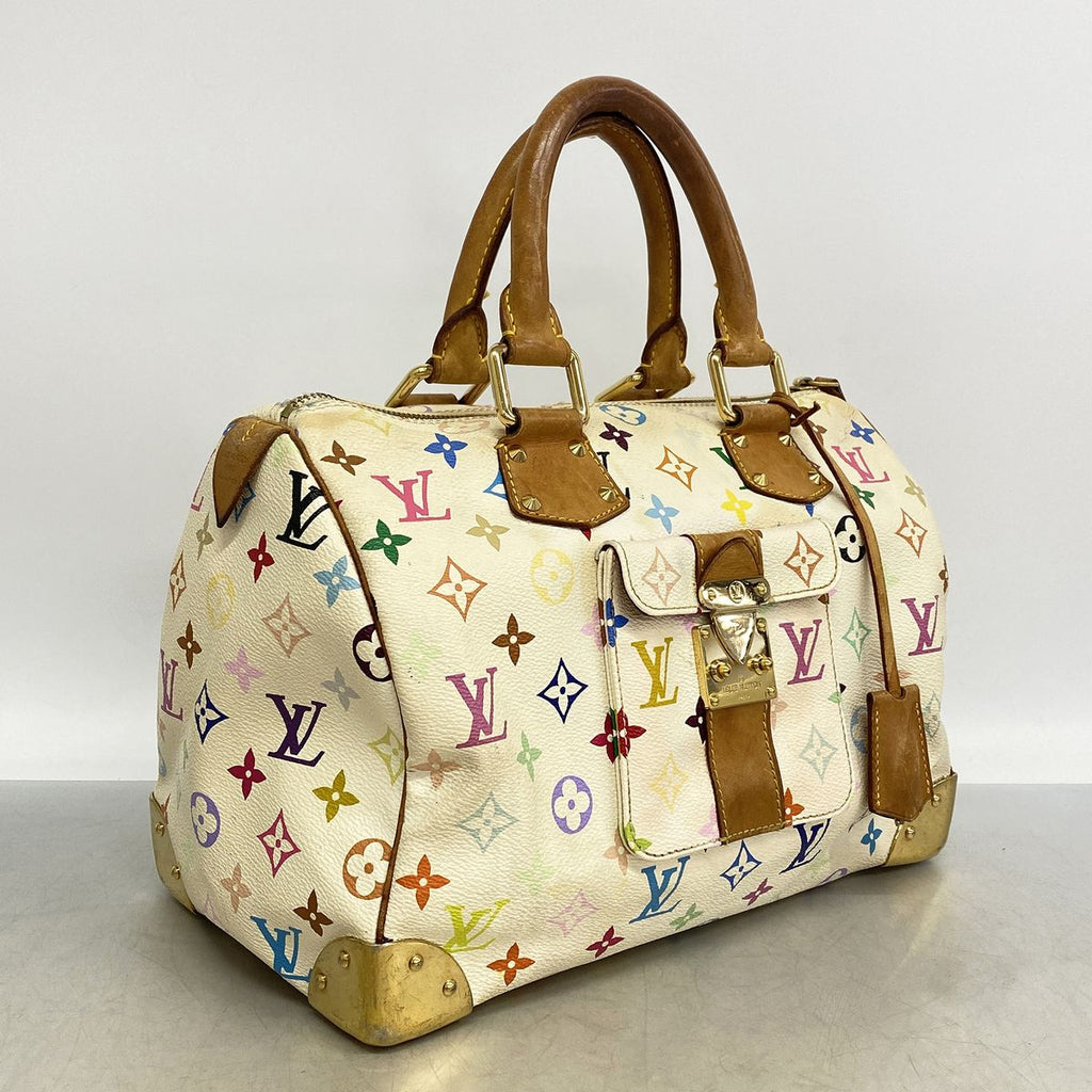 Louis Vuitton Handbag Monogram Multicolor Speedy 30 Blanc — view 2