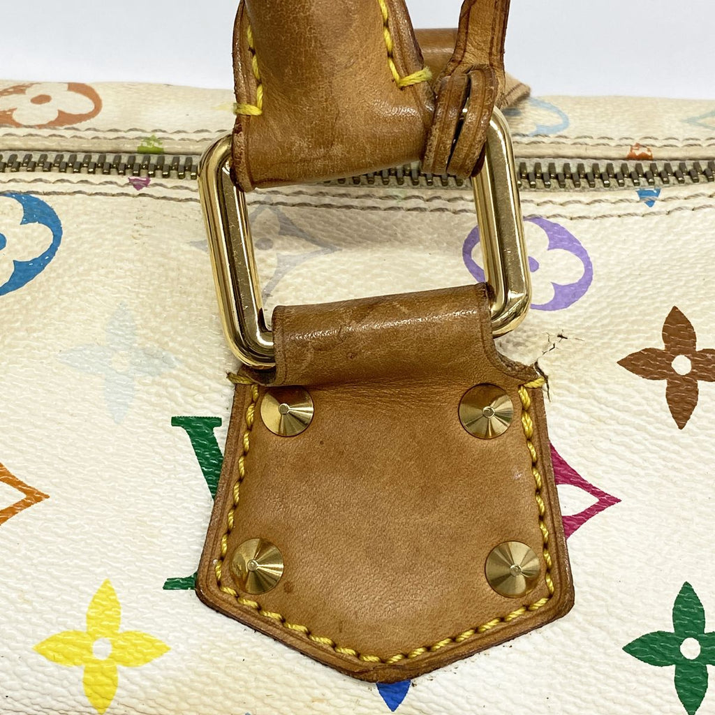 Louis Vuitton Handbag Monogram Multicolor Speedy 30 Blanc — view 8