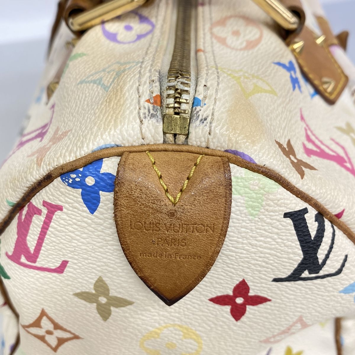 Louis Vuitton Handbag Monogram Multicolor Speedy 30 Blanc — view 5