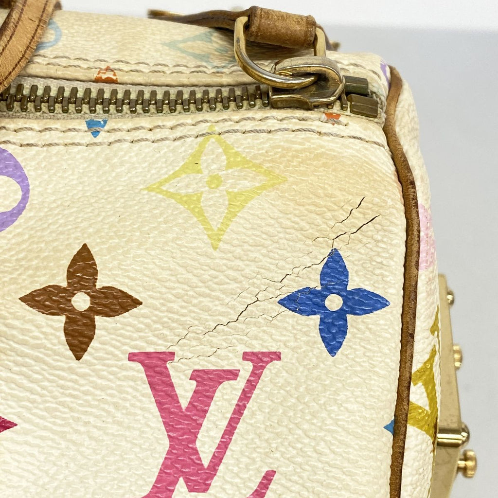 Louis Vuitton Handbag Monogram Multicolor Speedy 30 Blanc — view 6