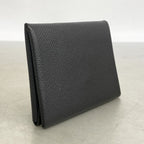 Hermes Coin Purse Calvi Duo Veau Epsom Black Silver — view 2