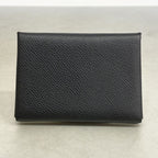 Hermes Coin Purse Calvi Duo Veau Epsom Black Silver — view 8