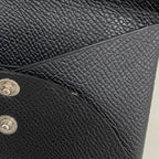 Hermes Coin Purse Calvi Duo Veau Epsom Black Silver — view 6