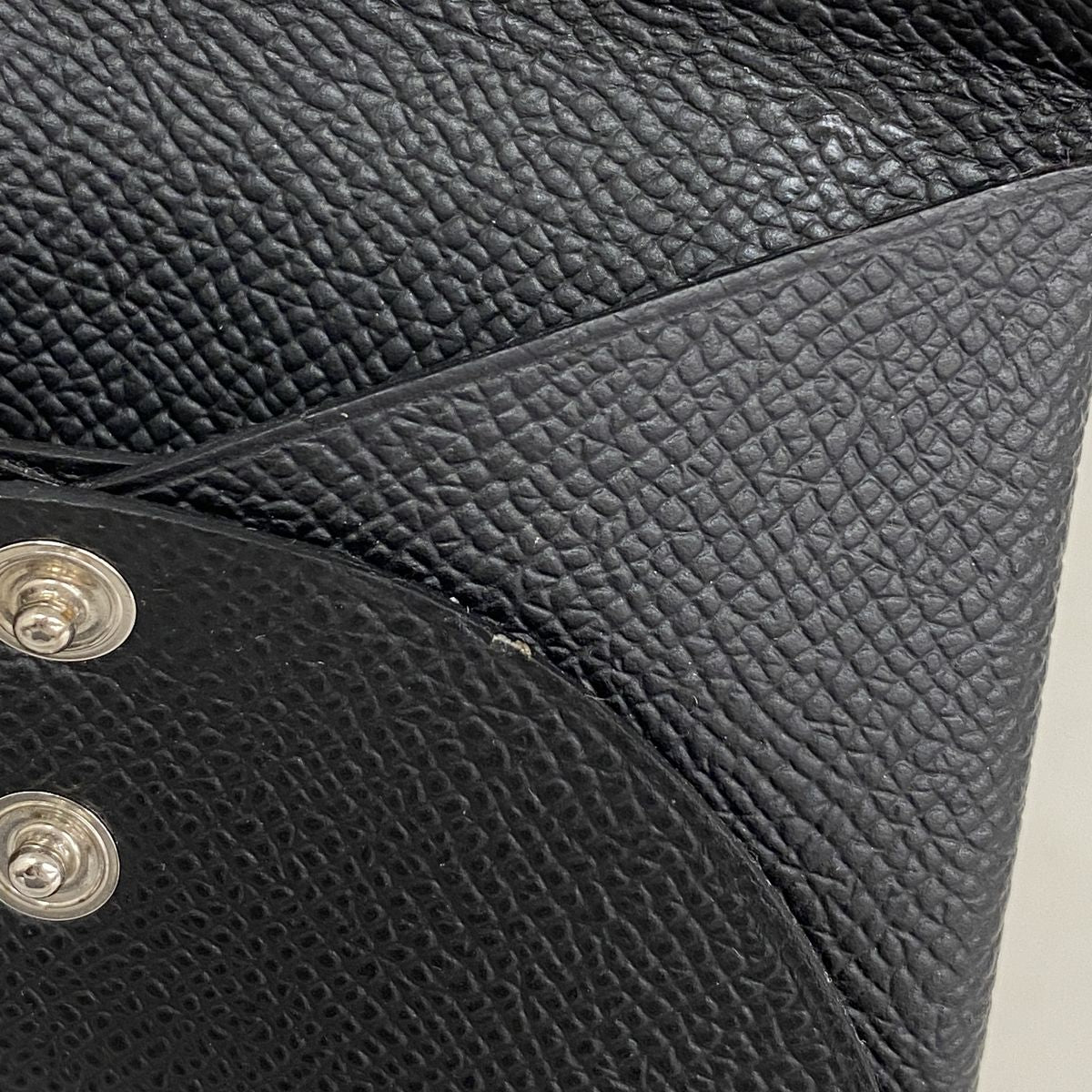 Hermes Coin Purse Calvi Duo Veau Epsom Black Silver — view 6