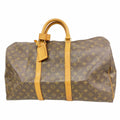 Louis Vuitton Boston Bag Monogram Keepall 50 Brown