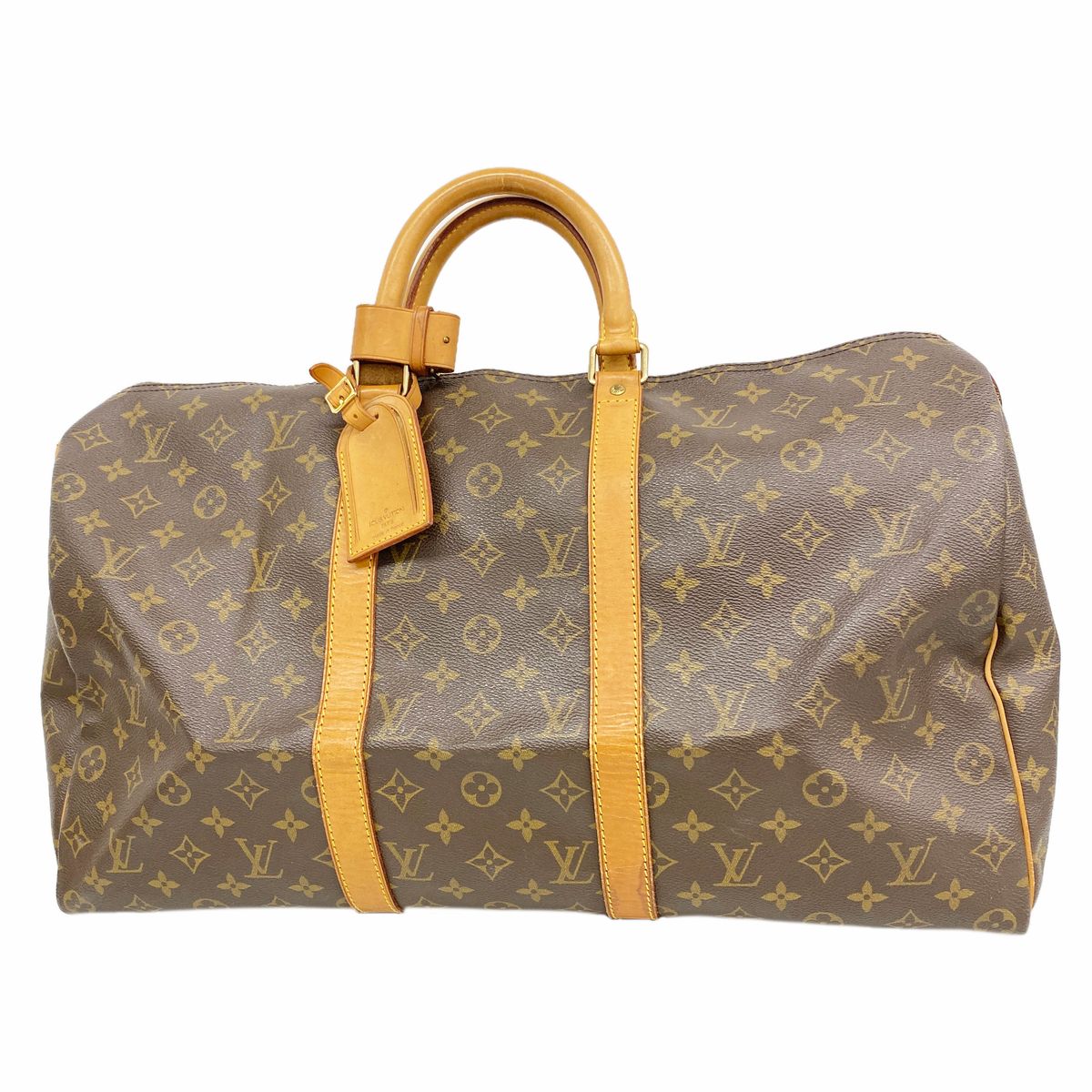 Louis Vuitton Boston Bag Monogram Keepall 50 Brown
