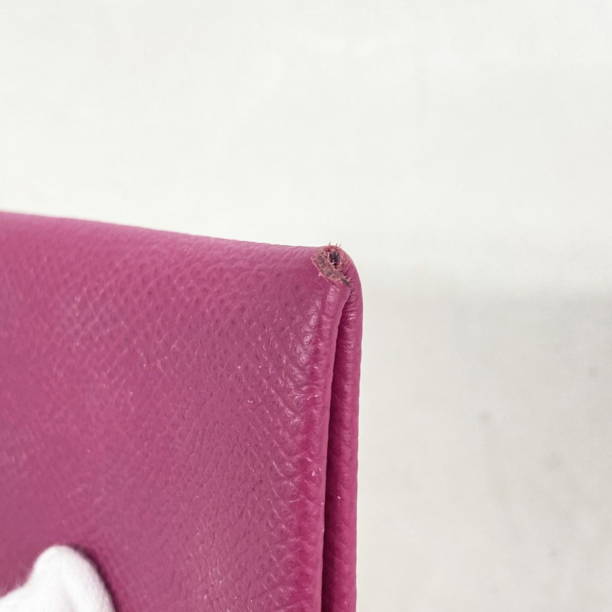 Hermes Card Case Calvi Veau Epsom Rose Purple Silver — view 5