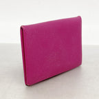 Hermes Card Case Calvi Veau Epsom Rose Purple Silver — view 2