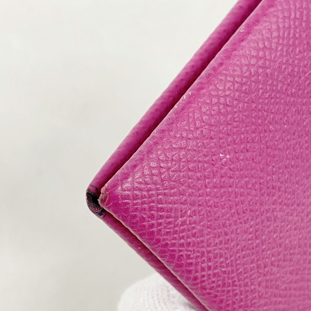 Hermes Card Case Calvi Veau Epsom Rose Purple Silver — view 6