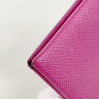Hermes Card Case Calvi Veau Epsom Rose Purple Silver — view 6