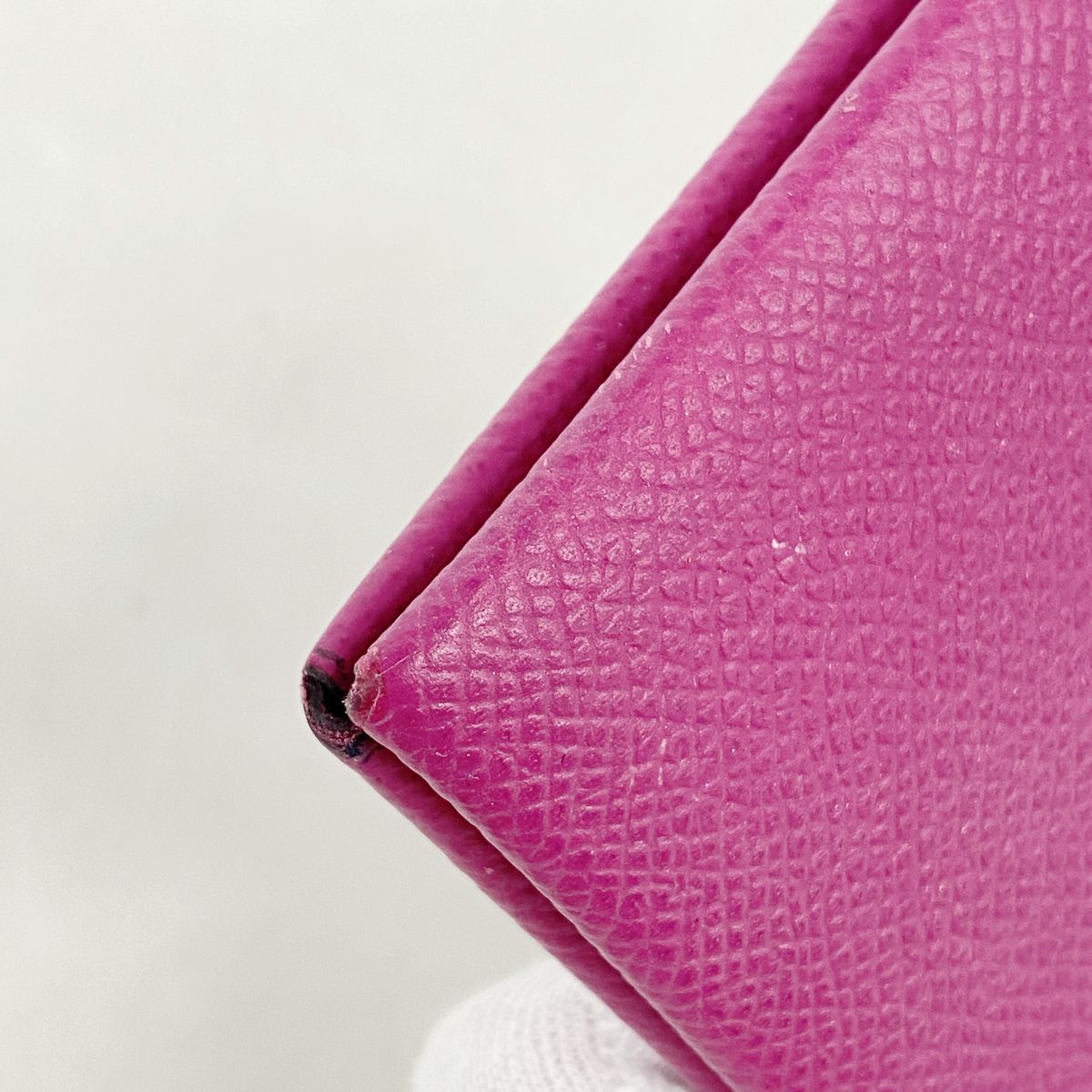 Hermes Card Case Calvi Veau Epsom Rose Purple Silver — view 6