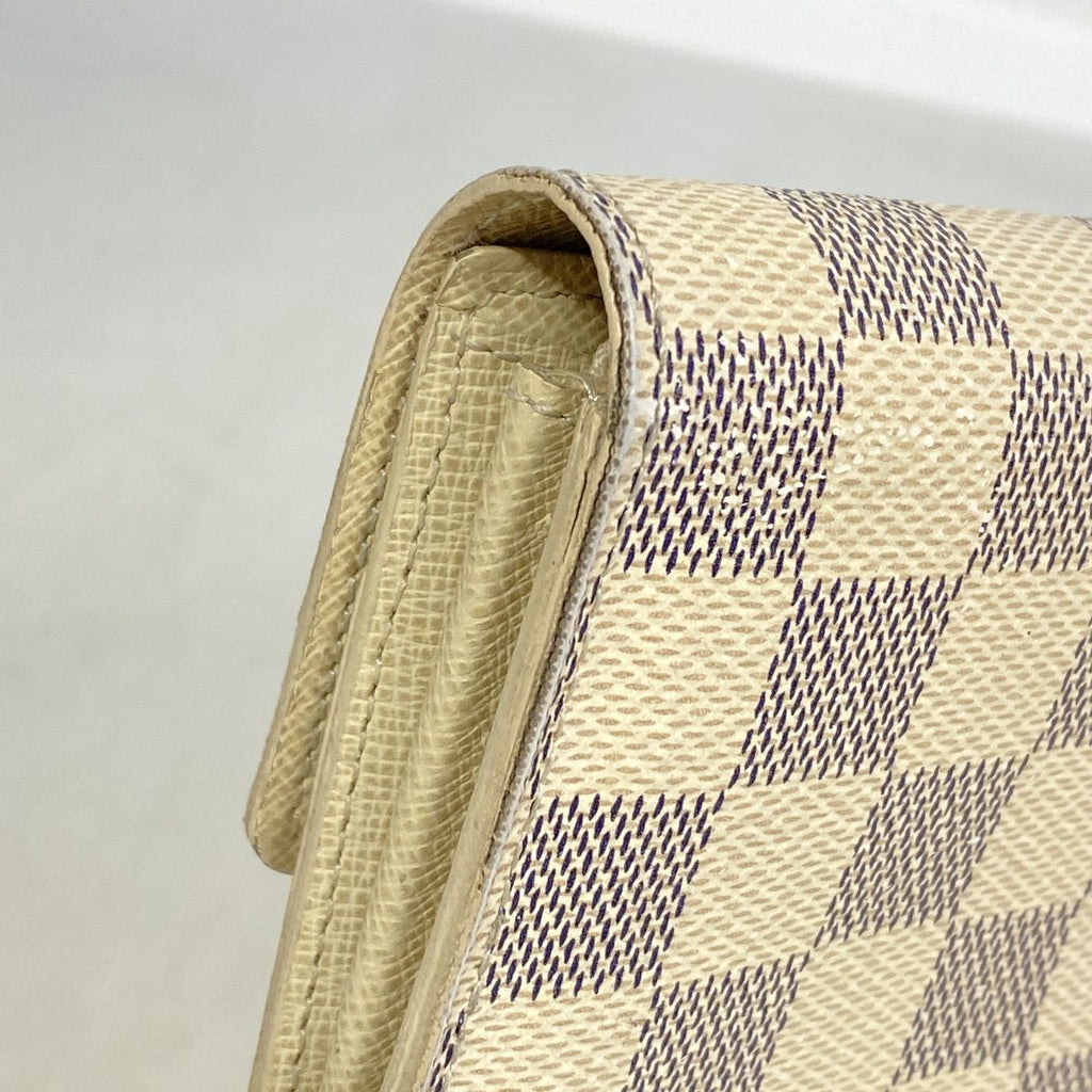 Louis Vuitton Wallet Damier Azur Portefeuille Sarah White — view 8