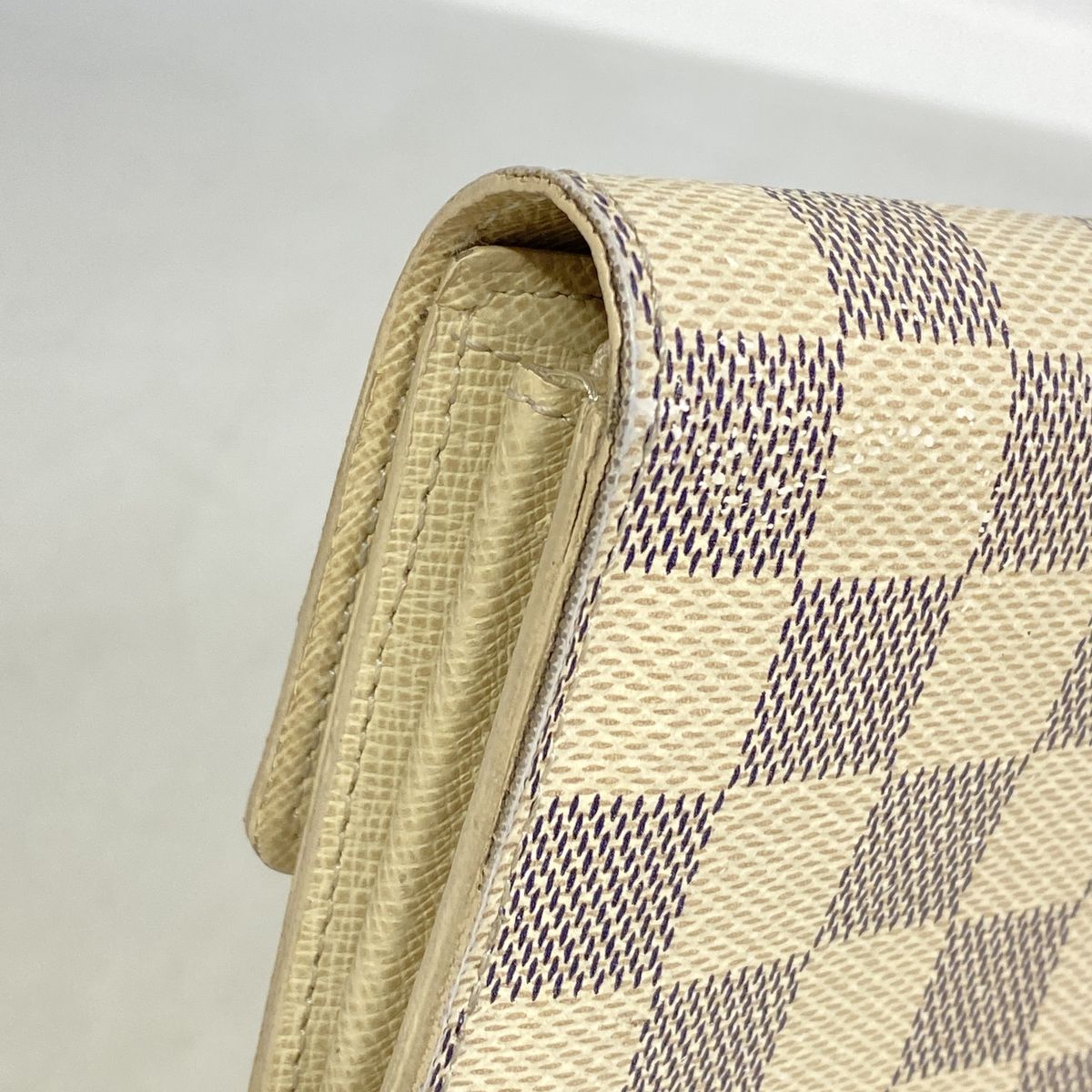 Louis Vuitton Wallet Damier Azur Portefeuille Sarah White — view 8
