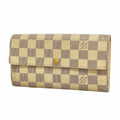 Louis Vuitton Wallet Damier Azur Portefeuille Sarah White