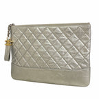 Chanel Clutch Gabrielle de Chanel Leather Silver Gold