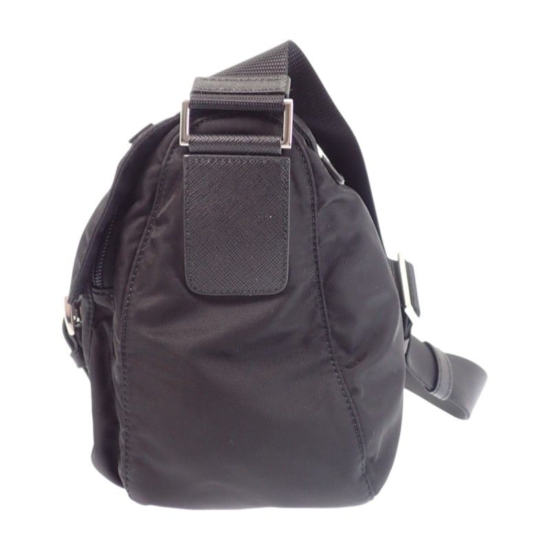 Prada Re-Nylon Shoulder Bag Nylon Black Silver — view 4