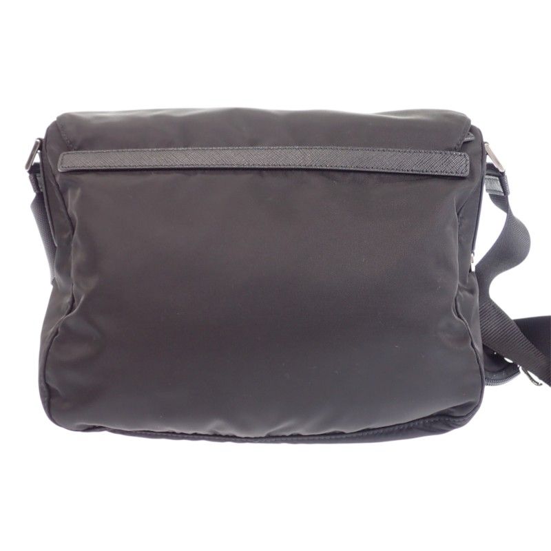 Prada Re-Nylon Shoulder Bag Nylon Black Silver — view 3