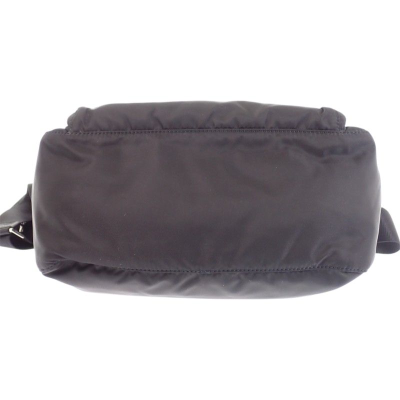Prada Re-Nylon Shoulder Bag Nylon Black Silver — view 6