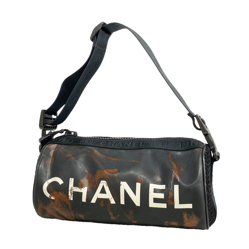 Chanel Shoulder Bag Sports Rubber Black
