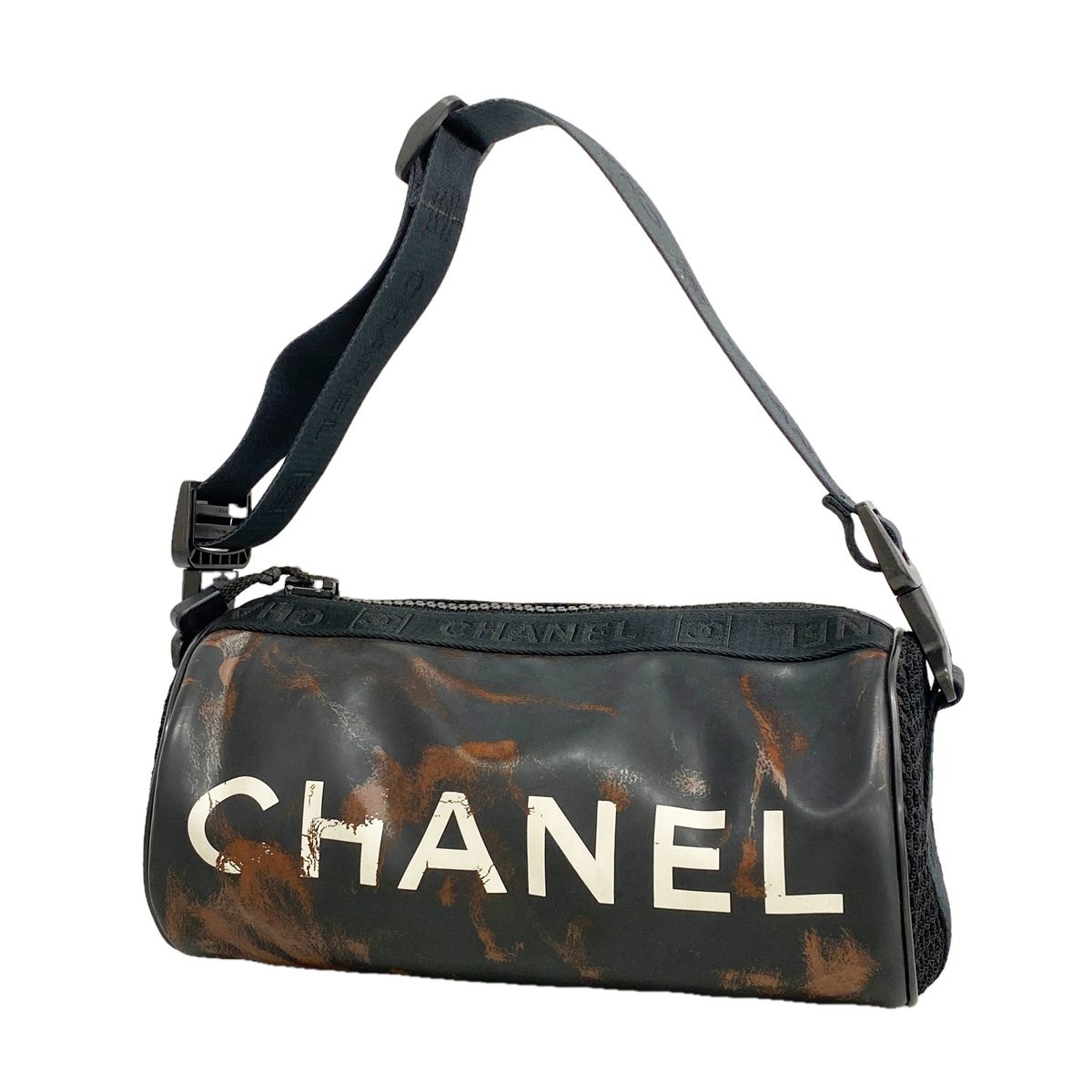 Chanel Shoulder Bag Sports Rubber Black
