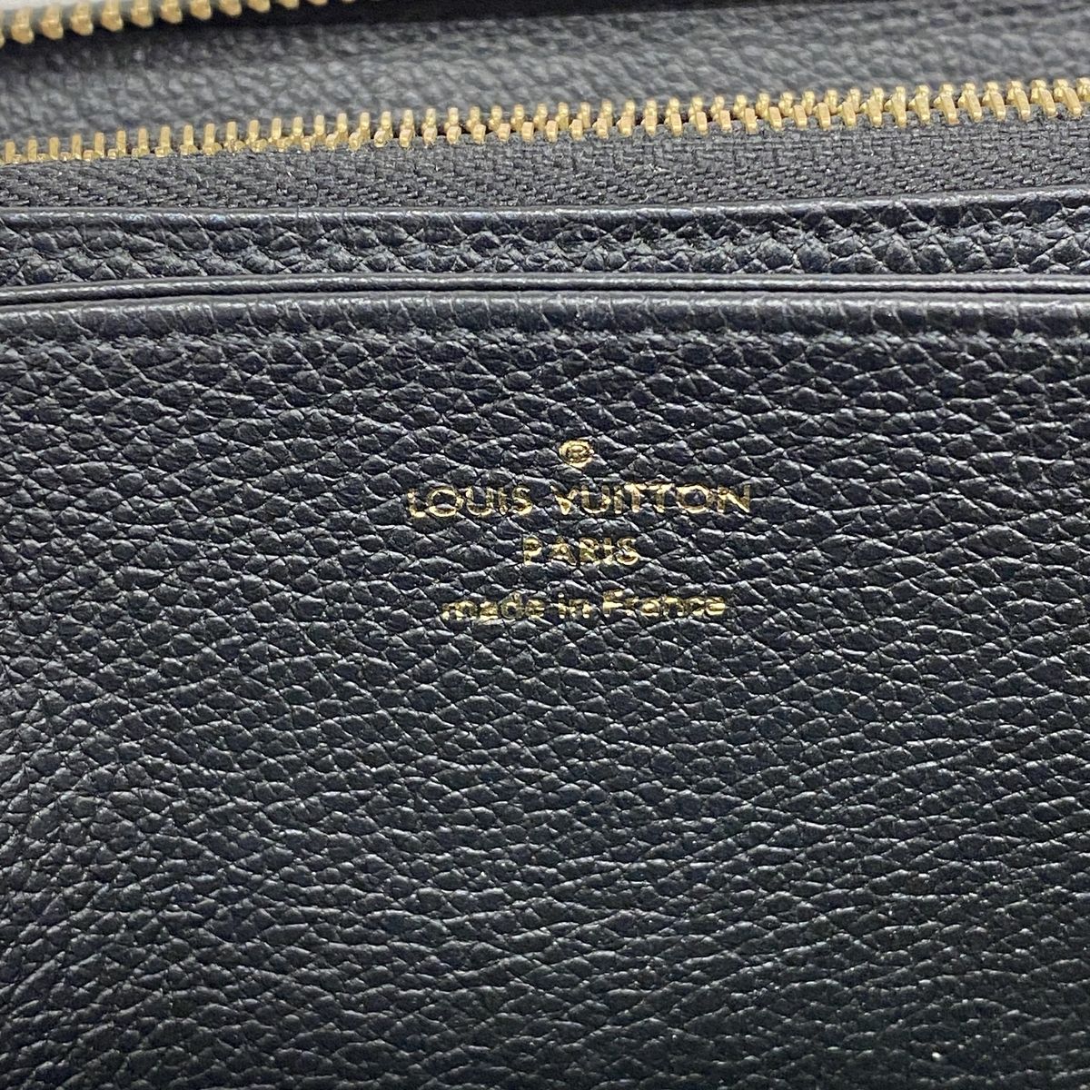 Louis Vuitton Wallet Monogram Empreinte Bicolor Zippy Black Beige — view 4