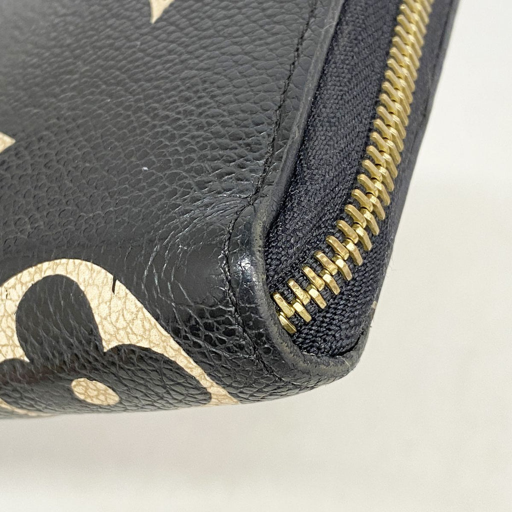 Louis Vuitton Wallet Monogram Empreinte Bicolor Zippy Black Beige — view 6