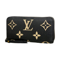 Louis Vuitton Wallet Monogram Empreinte Bicolor Zippy Black Beige