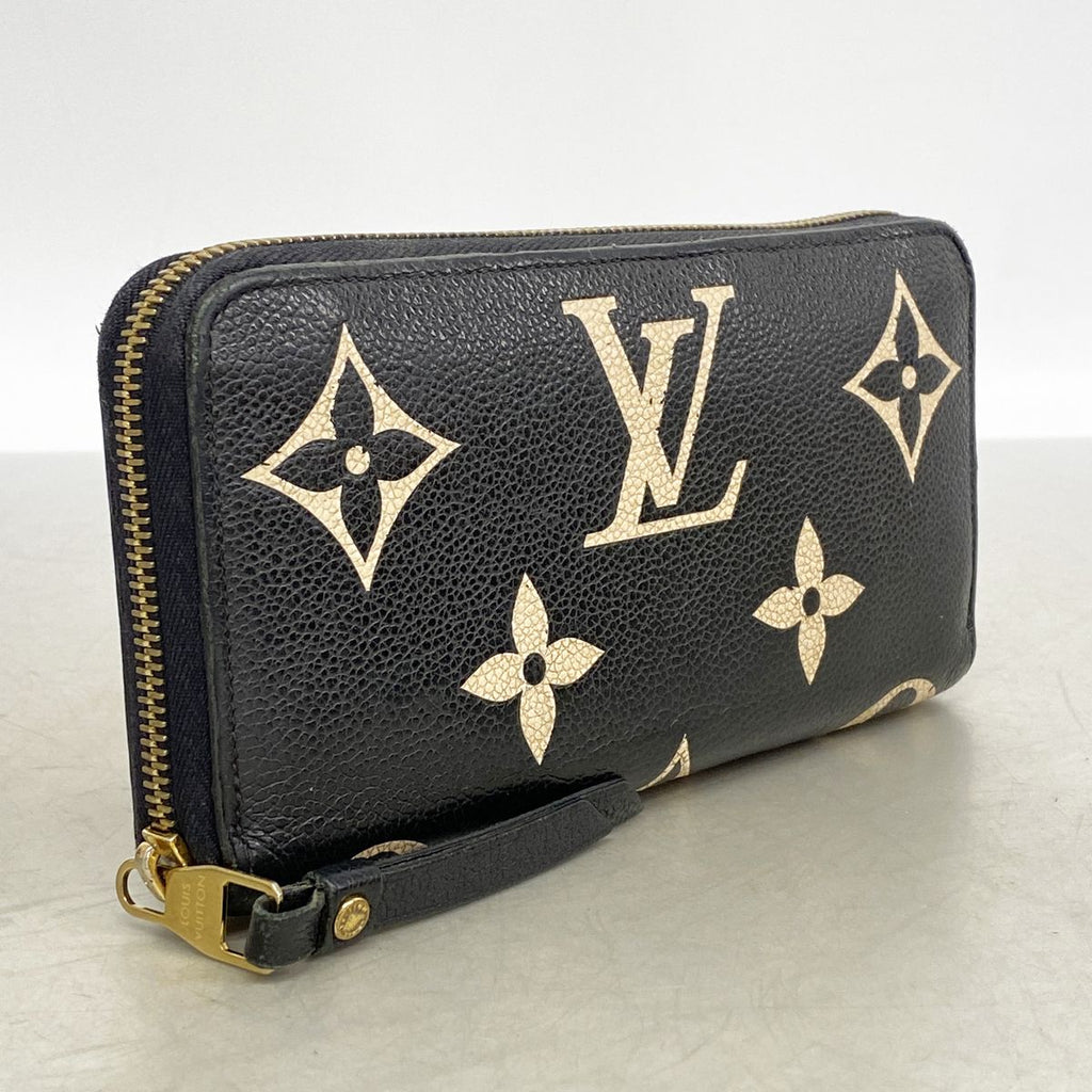 Louis Vuitton Wallet Monogram Empreinte Bicolor Zippy Black Beige — view 2