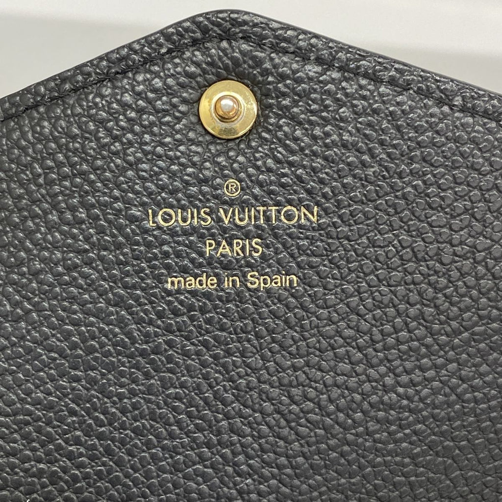 Louis Vuitton Wallet Monogram Empreinte Bicolor Portefeuille Sarah Black Beige — view 4