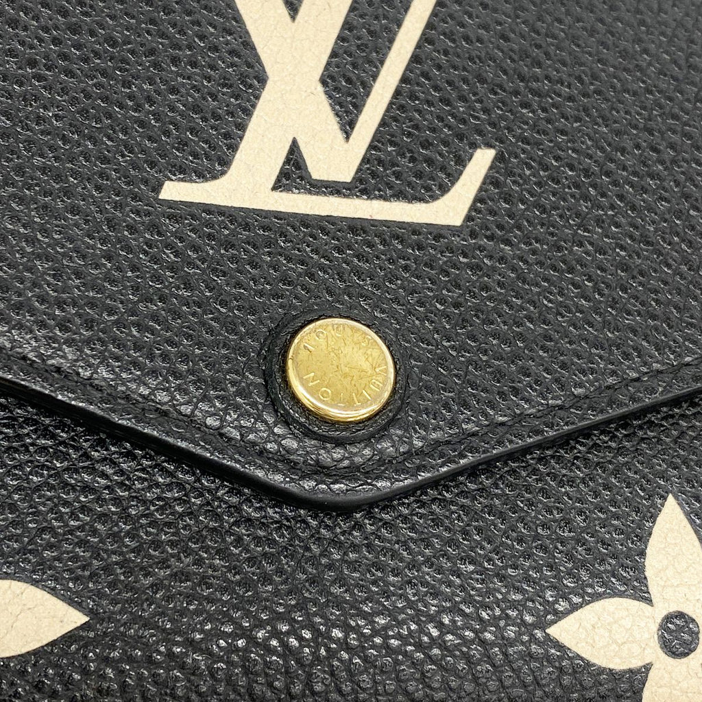 Louis Vuitton Wallet Monogram Empreinte Bicolor Portefeuille Sarah Black Beige — view 7