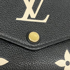 Louis Vuitton Wallet Monogram Empreinte Bicolor Portefeuille Sarah Black Beige — view 7