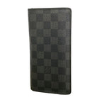 Louis Vuitton Wallet Damier Graphite Portefeuille Brazza Black Gray Vintage