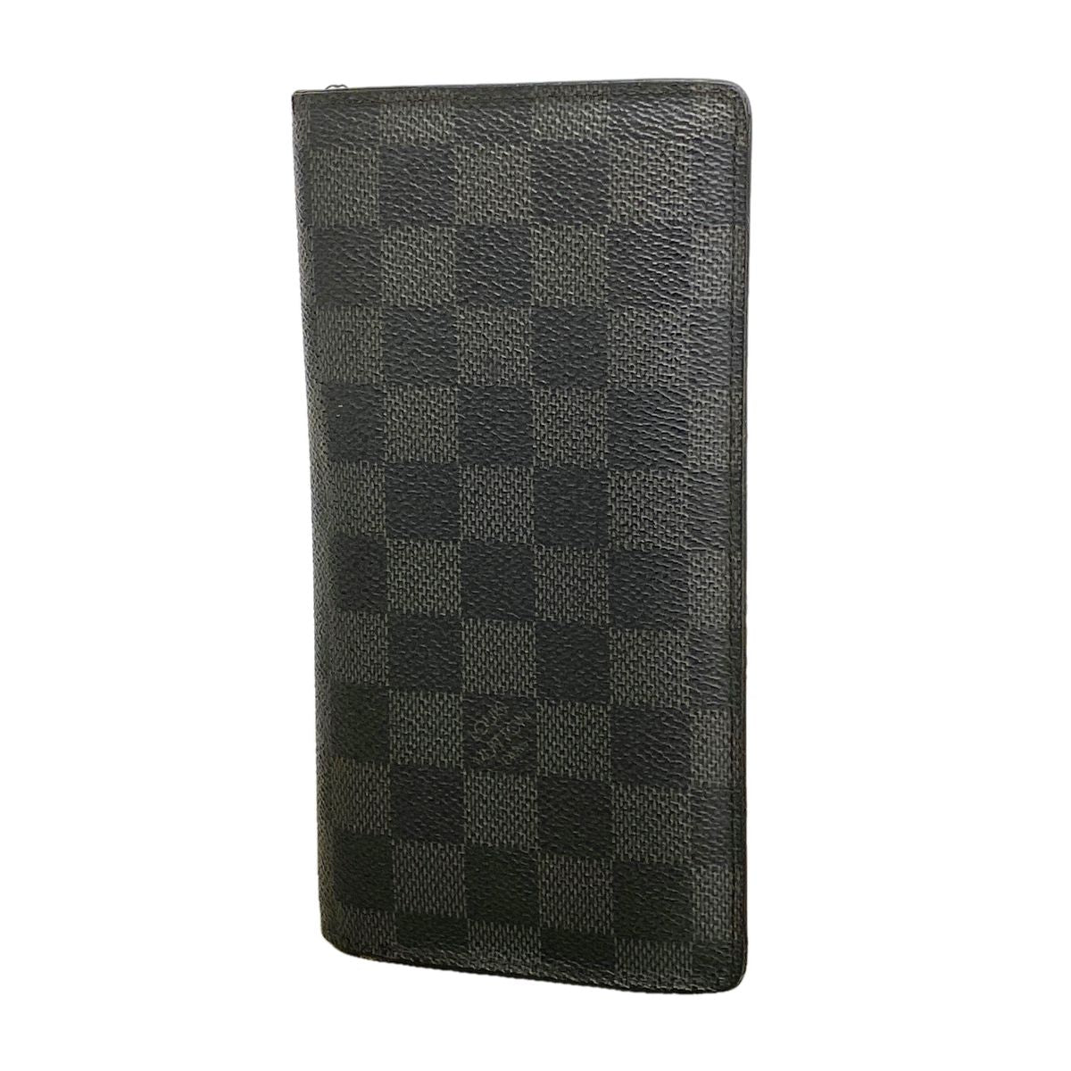 Louis Vuitton Wallet Damier Graphite Portefeuille Brazza Black Gray Vintage