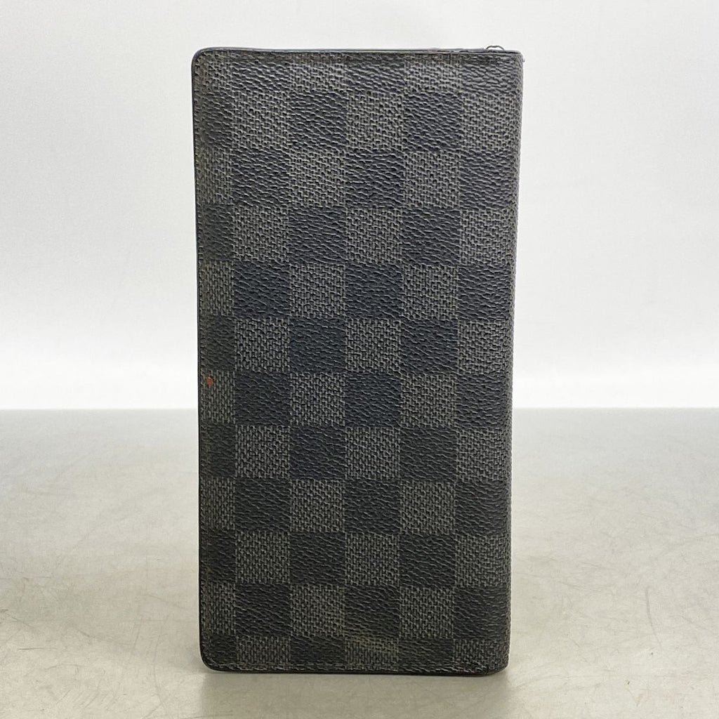 Louis Vuitton Wallet Damier Graphite Portefeuille Brazza Black Gray Vintage — view 8