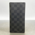 Louis Vuitton Wallet Damier Graphite Portefeuille Brazza Black Gray Vintage — view 8