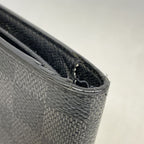 Louis Vuitton Wallet Damier Graphite Portefeuille Brazza Black Gray Vintage — view 5