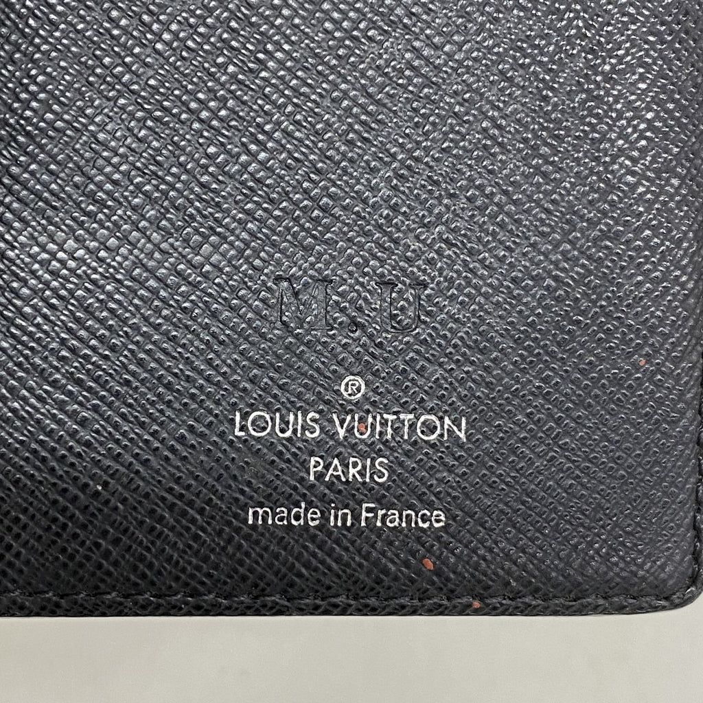 Louis Vuitton Wallet Damier Graphite Portefeuille Brazza Black Gray Vintage — view 4