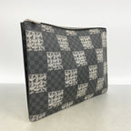 Louis Vuitton Clutch Damier Graphite Pochette Jules GM Black Gray Christopher — view 2